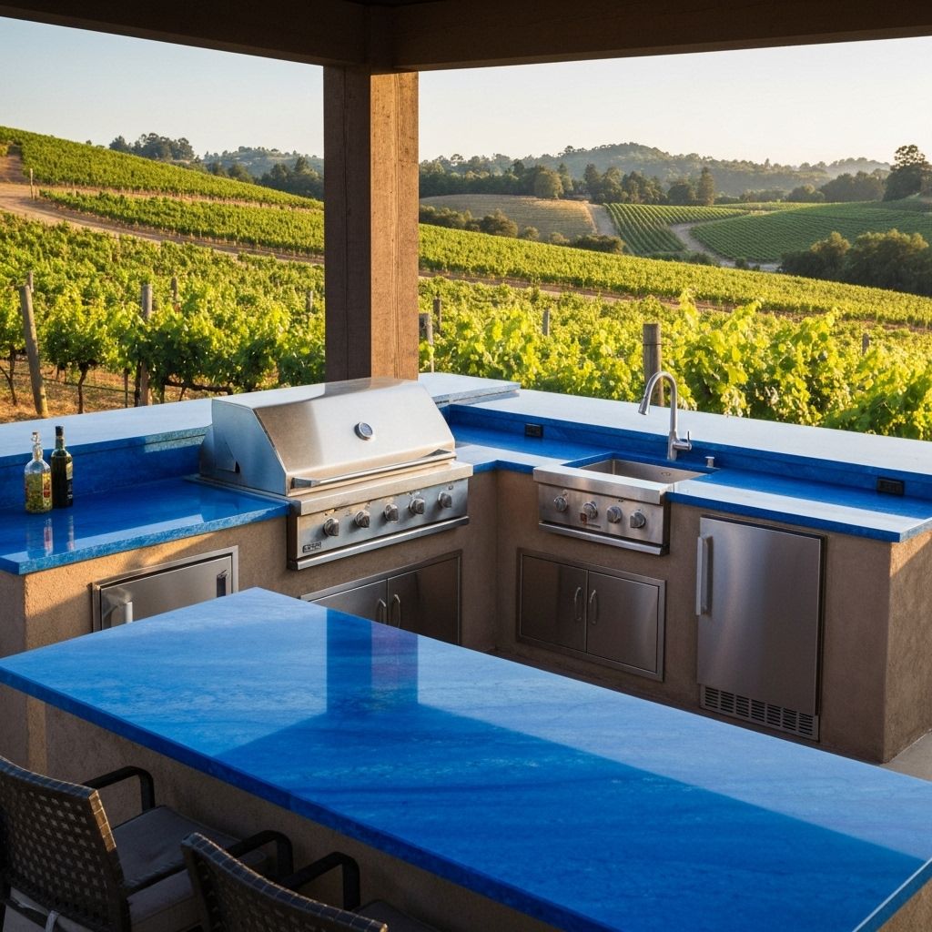 Outdoor Kitchen with LUNDHS Stone