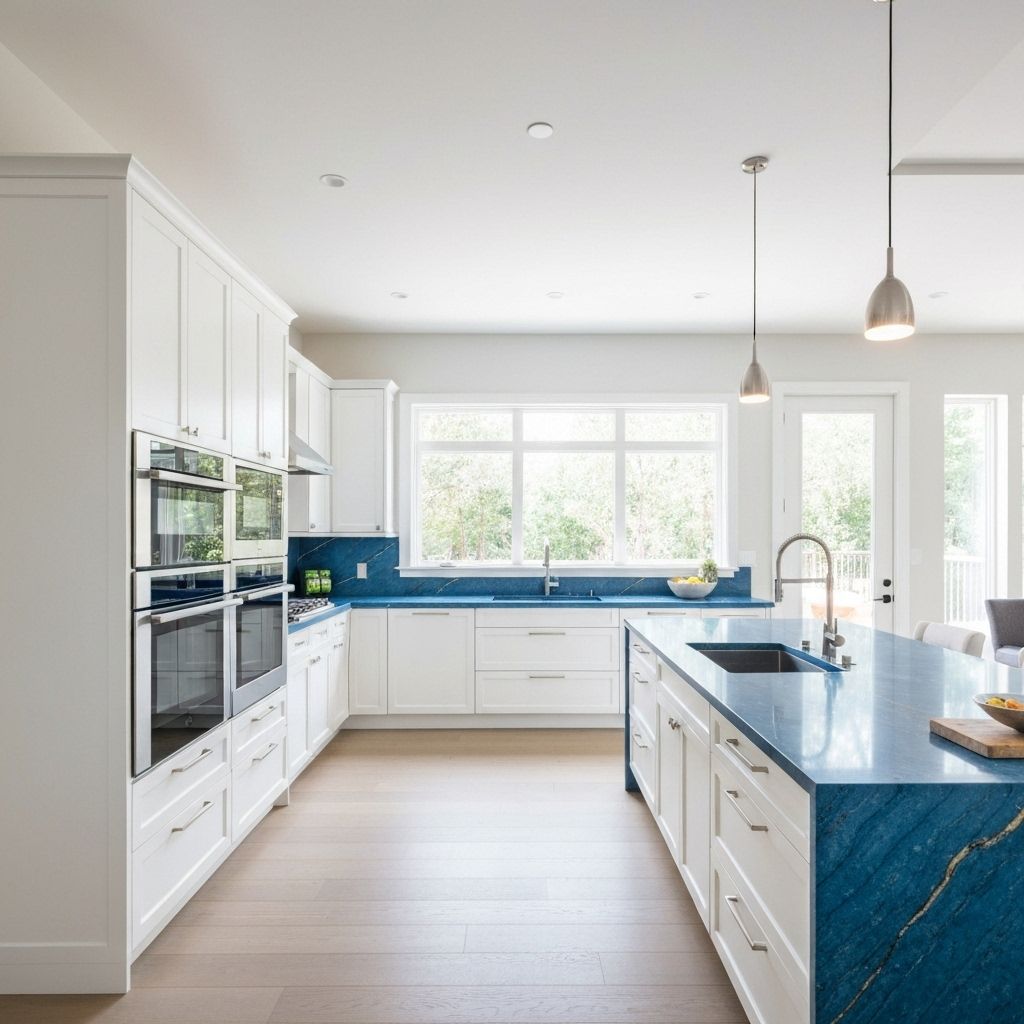 Modern Kitchen with LUNDHS Blue